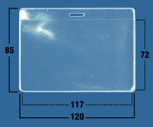 Кармашек для бейджа без крепления тонкий вертикальный (60х85) IDR02/R (уп. 100 шт.)