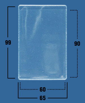 Кармашек для бейджа без крепления для хранения пластиковых карт (60х90) IDR08/R (уп. 100 шт.)